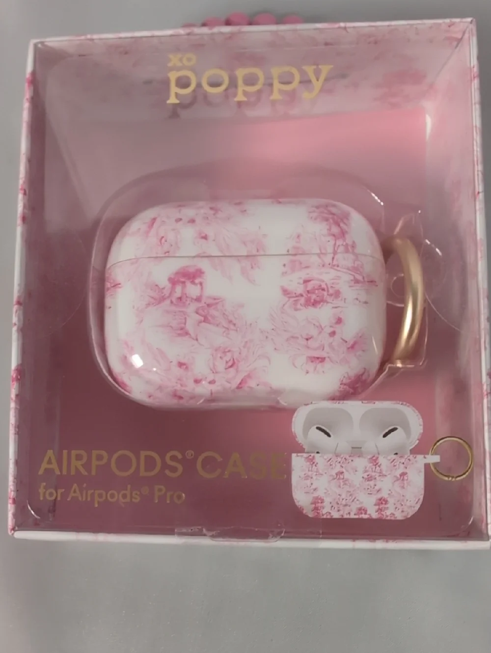 XO Poppy Pink Toile AirPods Case for AirPods Pro